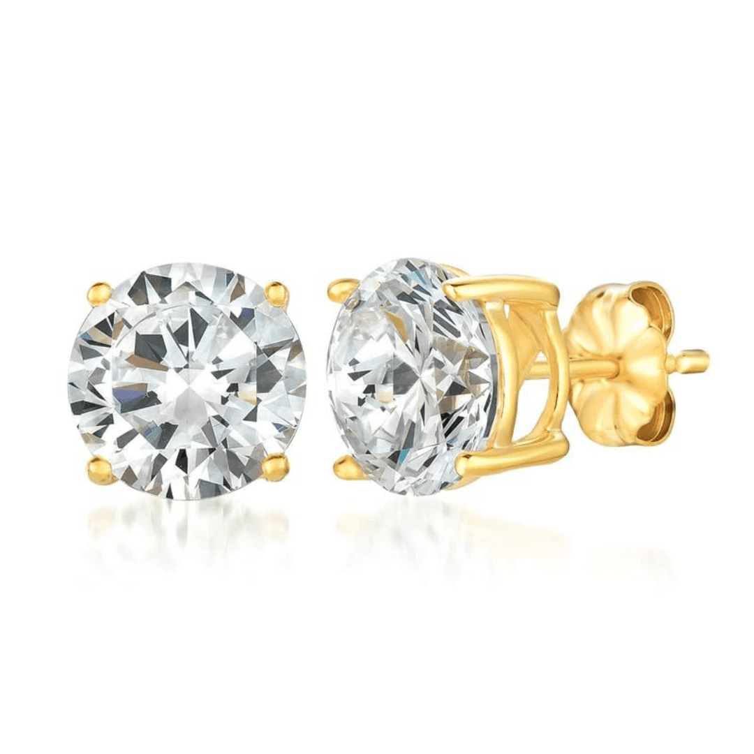 Crislu Solitaire Brilliant Stud Earrings - 6.0 Carats - Crislu