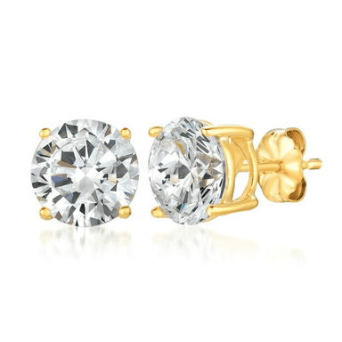 Crislu Solitaire Brilliant Stud Earrings - 6.0 Carats - Crislu