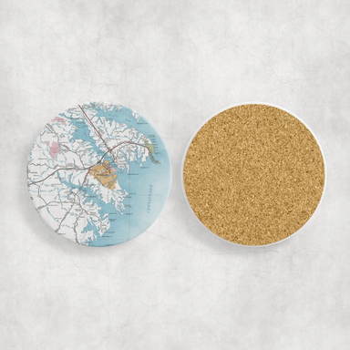 Daisy Mae Annapolis Vintage Map Coaster - Set of 4 - Daisy Mae Designs