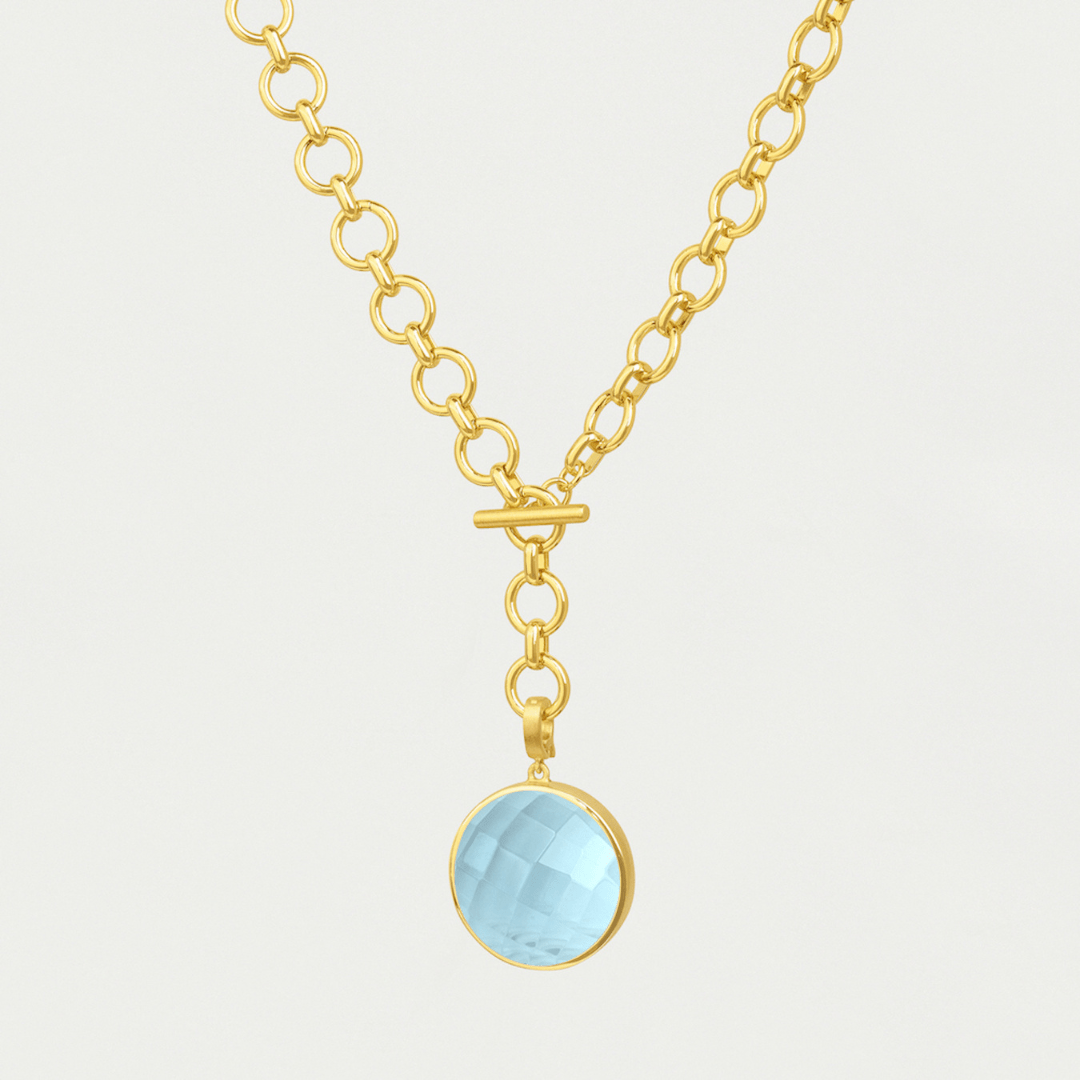 Dean Davidson Knockout Collar Necklace - Gold/Iridescent Sky Blue - Dean Davidson