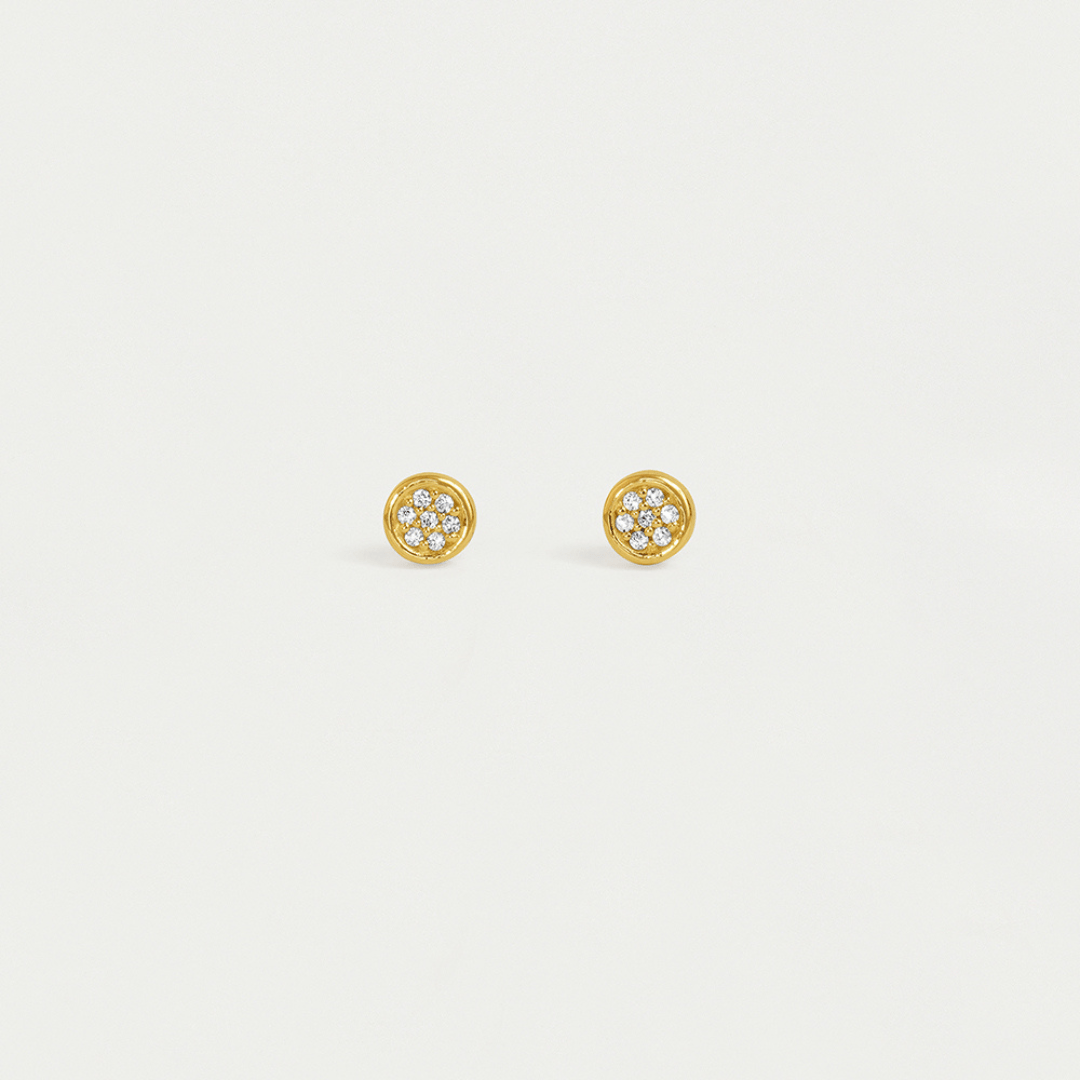 Dean Davidson Mirabeau Pave Studs - Gold/White Topaz - Dean Davidson