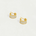 Dean Davidson Petit Pave Thick Huggie Hoops - White Topaz/Gold - Dean Davidson