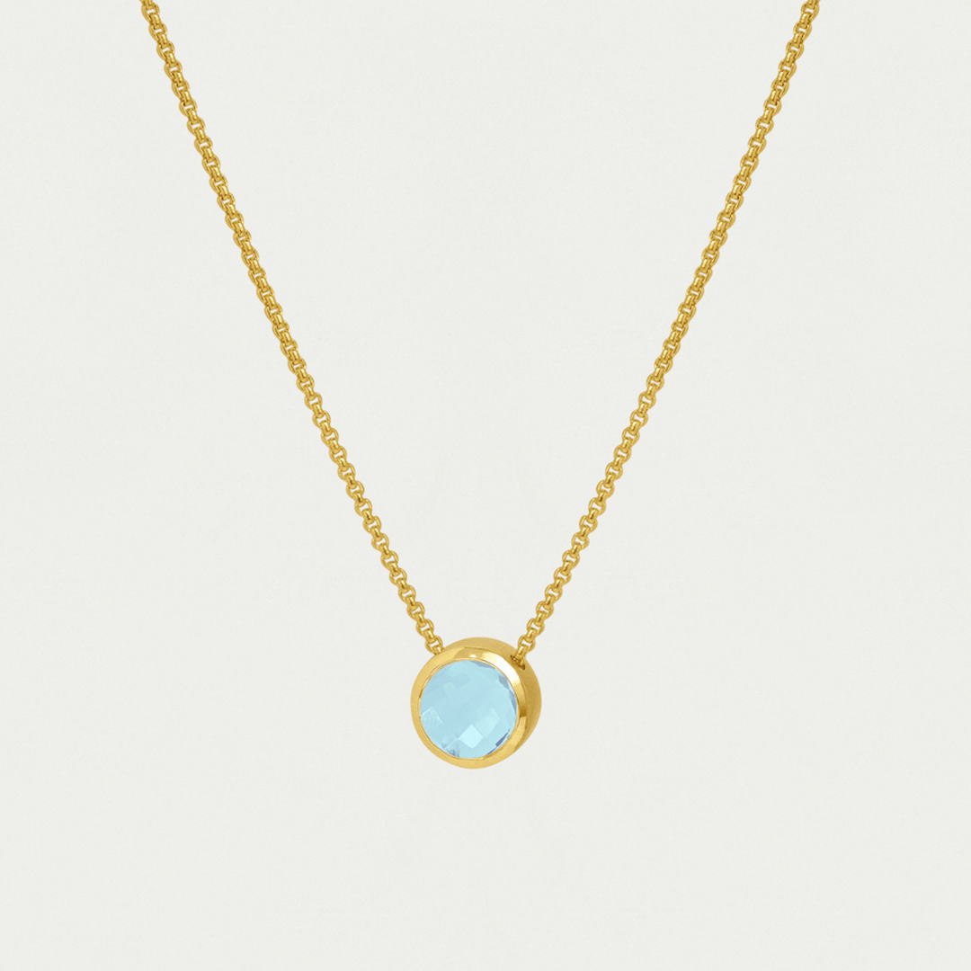 Dean Davidson Signature Midi Pendant - Gold/Iridescent Sky Blue - Dean Davidson