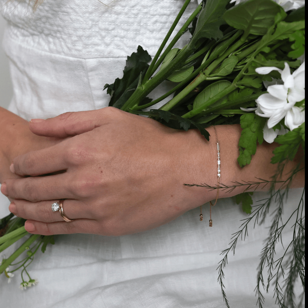 Dot & Dash Morse Code Beaded Bracelet - Bride - Dot & Dash Designs