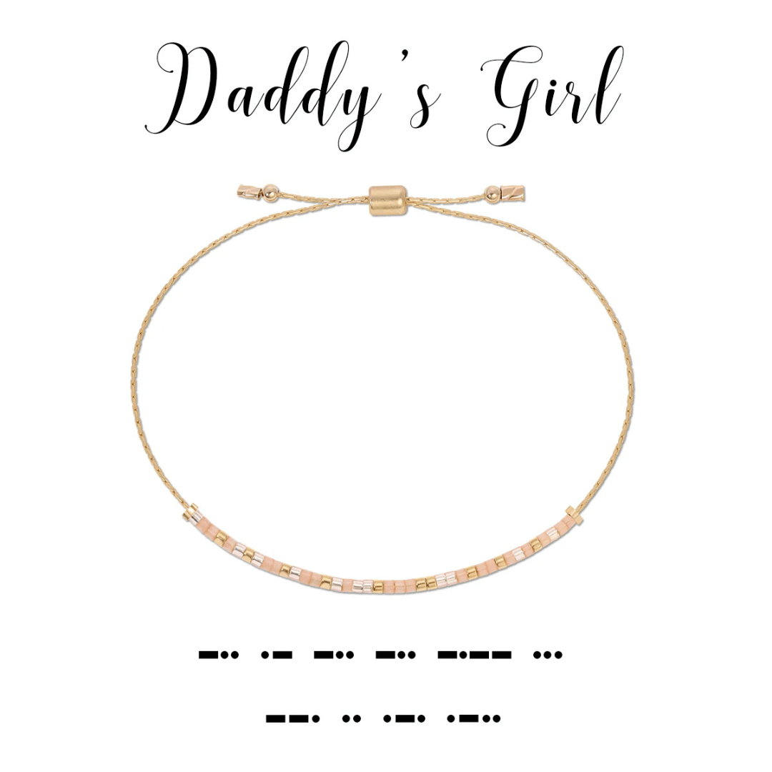Dot & Dash Morse Code Beaded Bracelet - Daddy's Girl - Dot & Dash Designs