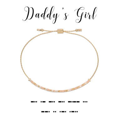Dot & Dash Morse Code Beaded Bracelet - Daddy's Girl - Dot & Dash Designs