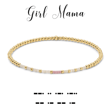 Dot & Dash Morse Code Beaded Bracelet - Girl Mama - Dot & Dash Designs
