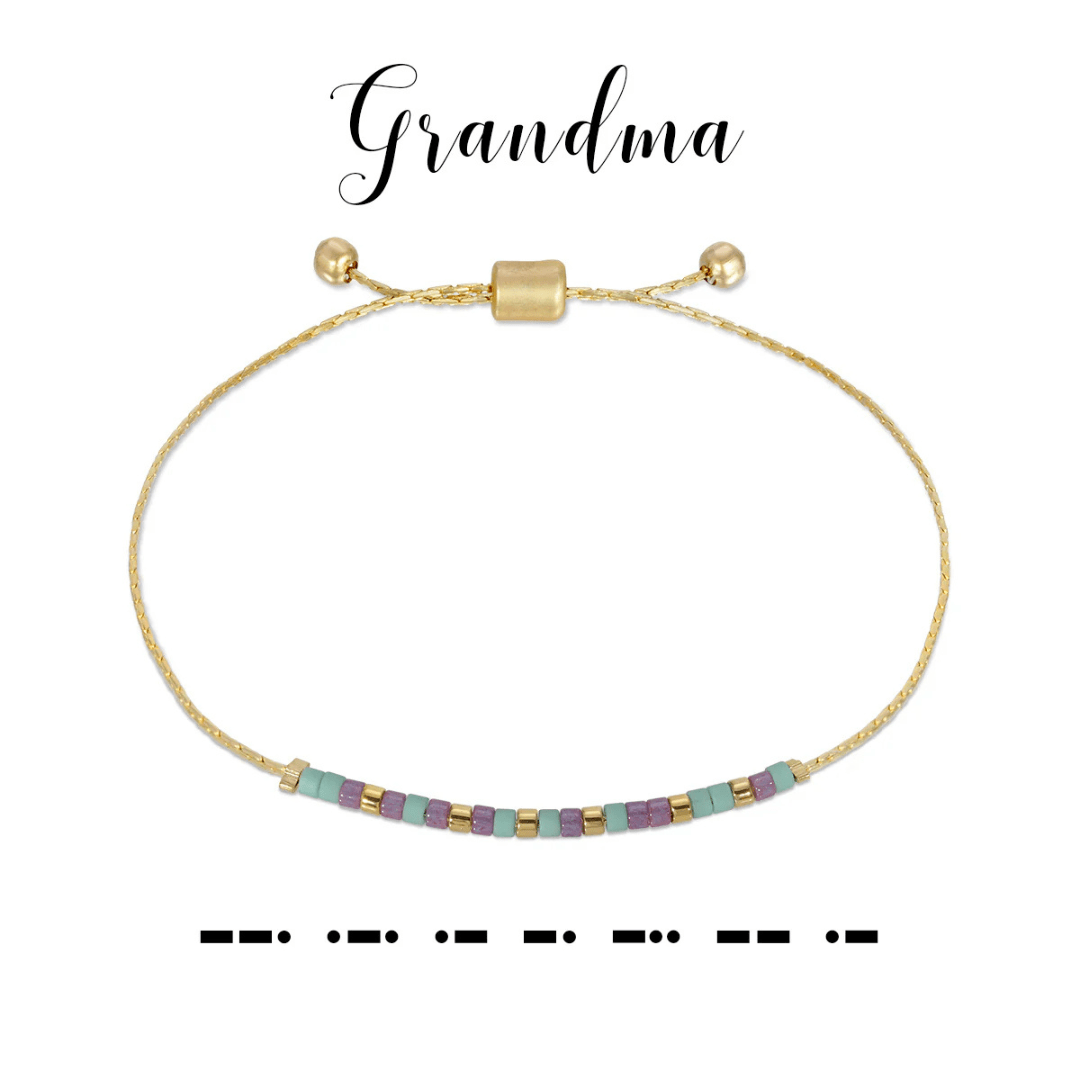 Dot & Dash Morse Code Beaded Bracelet - Grandma - Dot & Dash Designs