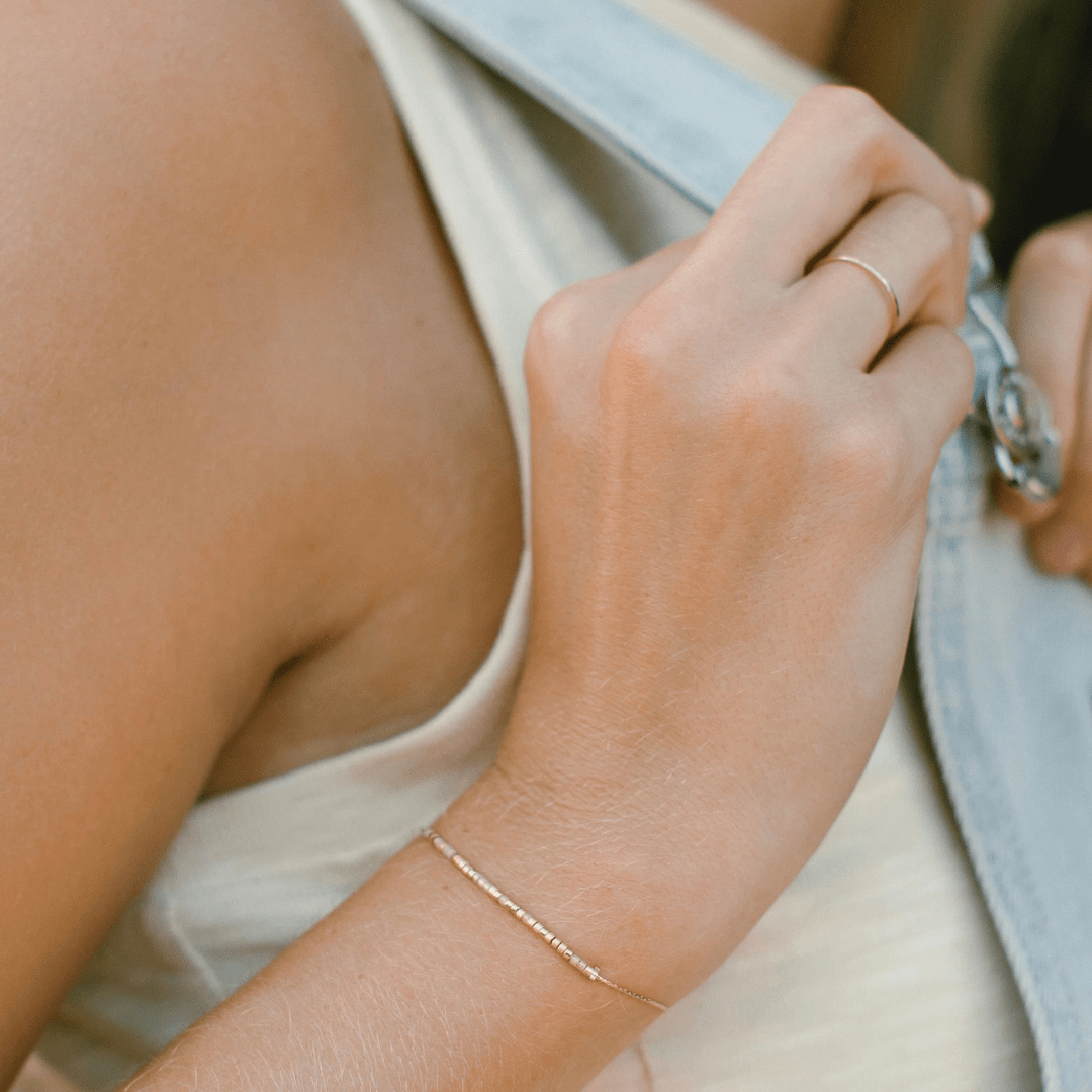 Dot & Dash Morse Code Beaded Bracelet - I Love You - Dot & Dash Designs