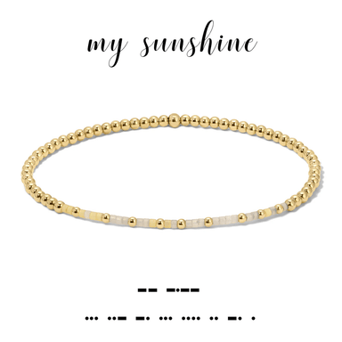 Dot & Dash Morse Code Beaded Bracelet - My Sunshine - Dot & Dash Designs