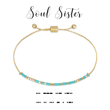 Dot & Dash Morse Code Beaded Bracelet - Soul Sister - Dot & Dash Designs