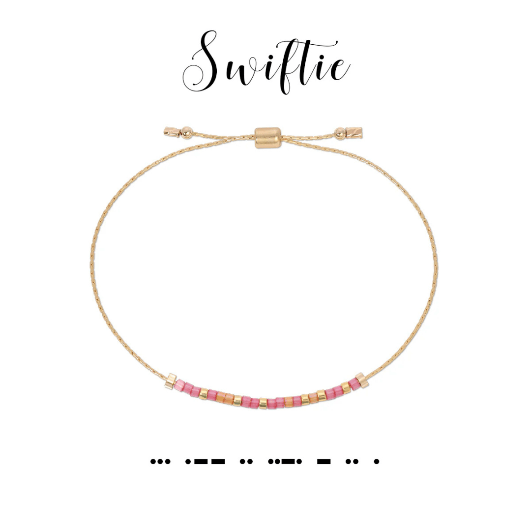Dot & Dash Morse Code Beaded Bracelet - Swiftie - Dot & Dash Designs