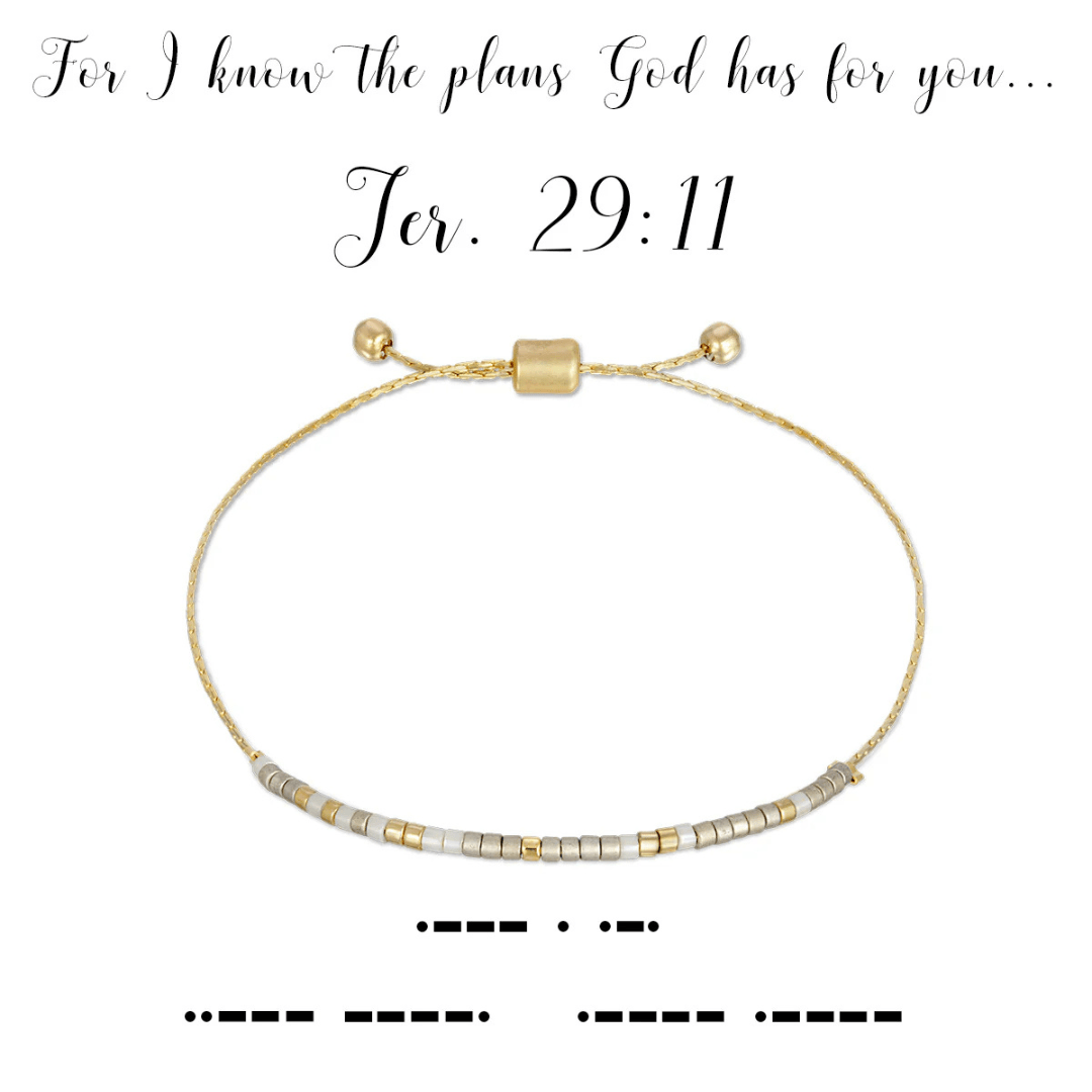 Dot & Dash Morse Code Beaded Bracelets - Jeremiah 29:11 - Dot & Dash Designs