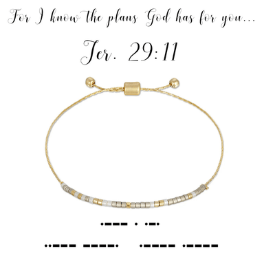 Dot & Dash Morse Code Beaded Bracelets - Jeremiah 29:11 - Dot & Dash Designs