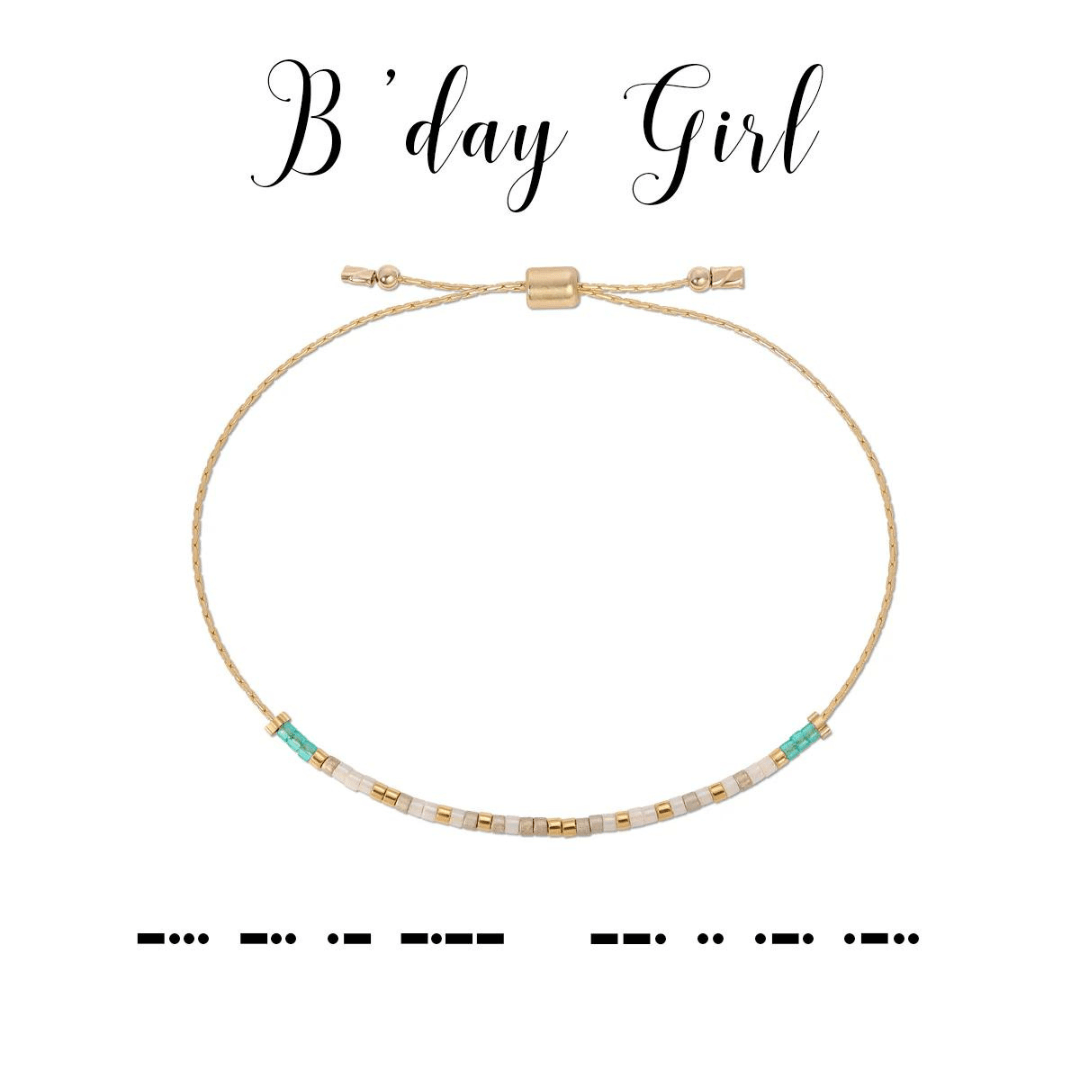 Dot & Dash Morse Code Bracelet - Birthday Girl - Dot & Dash Designs