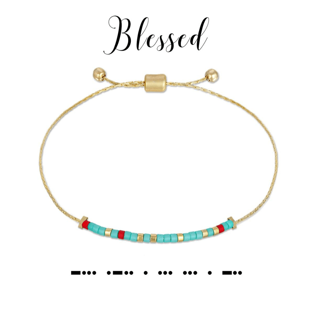 Dot & Dash Morse Code Bracelet - Blessed - Dot & Dash Designs