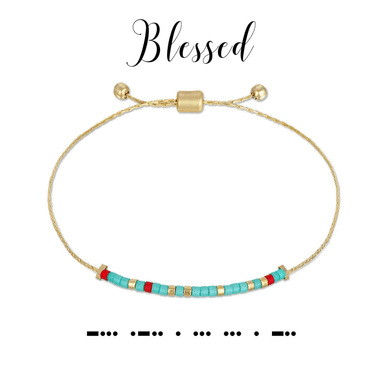 Dot & Dash Morse Code Bracelet - Blessed - Dot & Dash Designs
