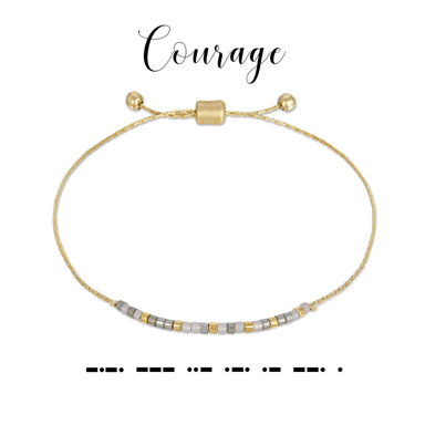Dot & Dash Morse Code Bracelet - Courage - Dot & Dash Designs