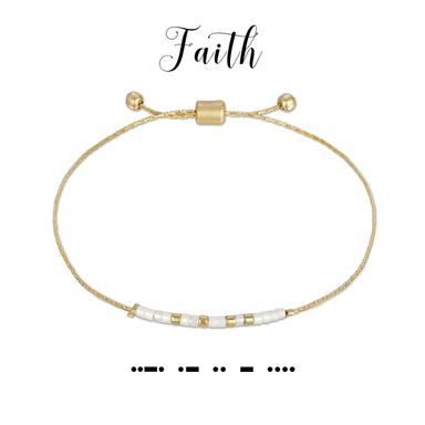 Dot & Dash Morse Code Bracelet - Faith - Dot & Dash Designs