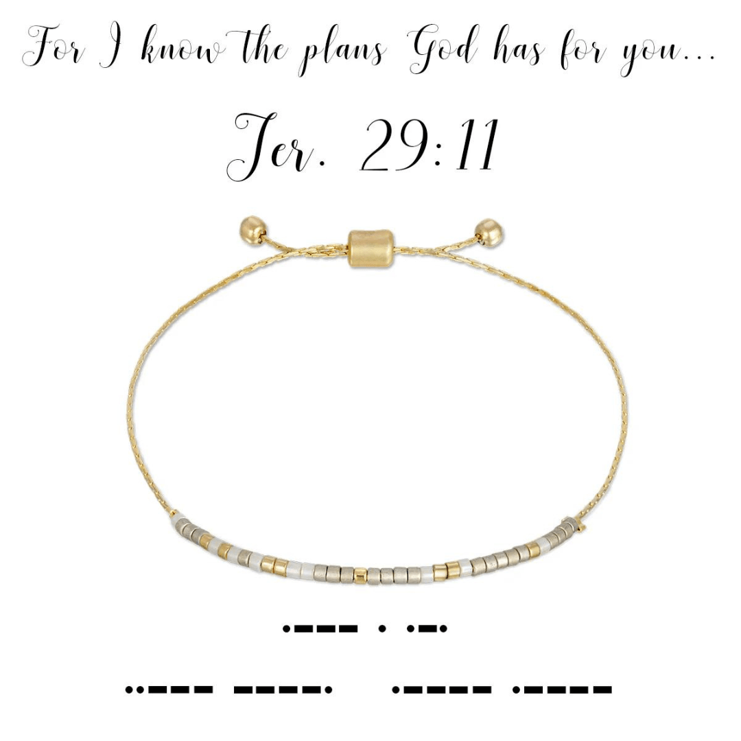 Dot & Dash Morse Code Bracelet - Jeremiah 29:11 - Dot & Dash Designs