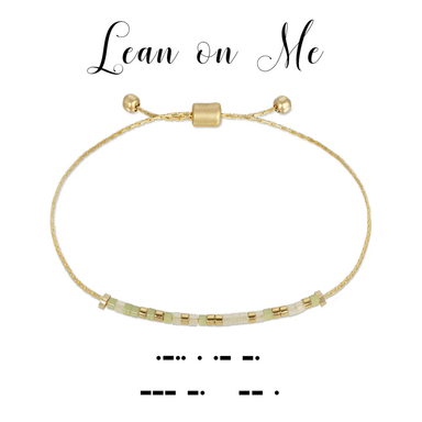 Dot & Dash Morse Code Bracelet - Lean On Me - Dot & Dash Designs