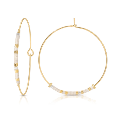 Dot & Dash Morse Code Hoop Earrings - Bestie - Dot & Dash Designs