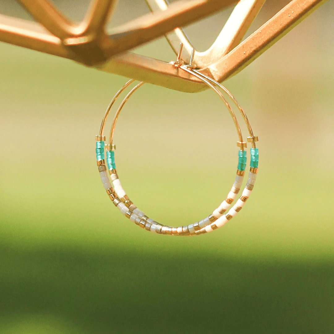 Dot & Dash Morse Code Hoop Earrings - Birthday Girl - Dot & Dash Designs