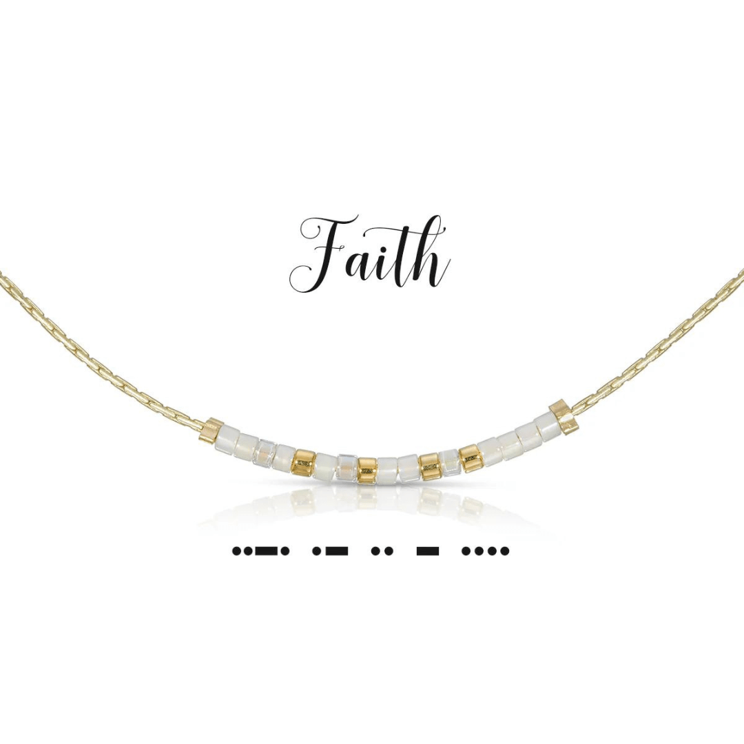 Dot & Dash Morse Code Necklace - Faith - Dot & Dash Designs