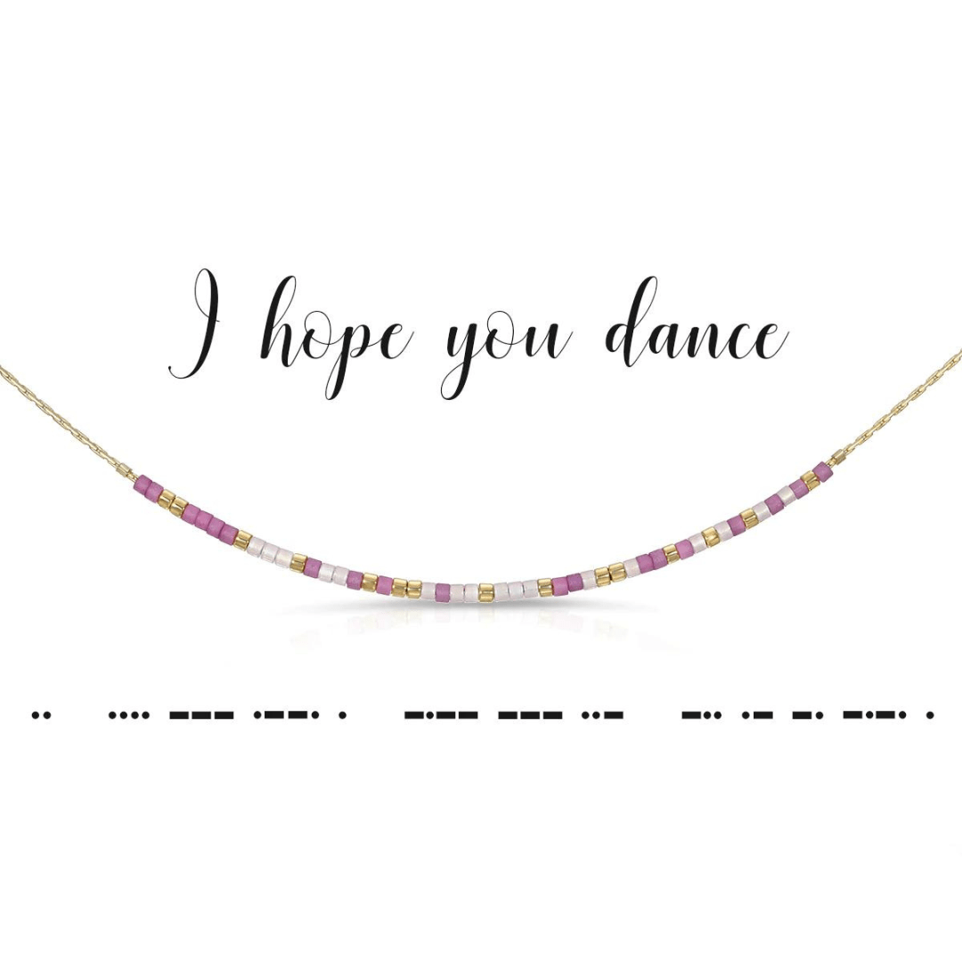 Dot & Dash Morse Code Necklace - I Hope You Dance - Dot & Dash Designs