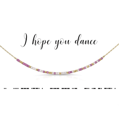 Dot & Dash Morse Code Necklace - I Hope You Dance - Dot & Dash Designs