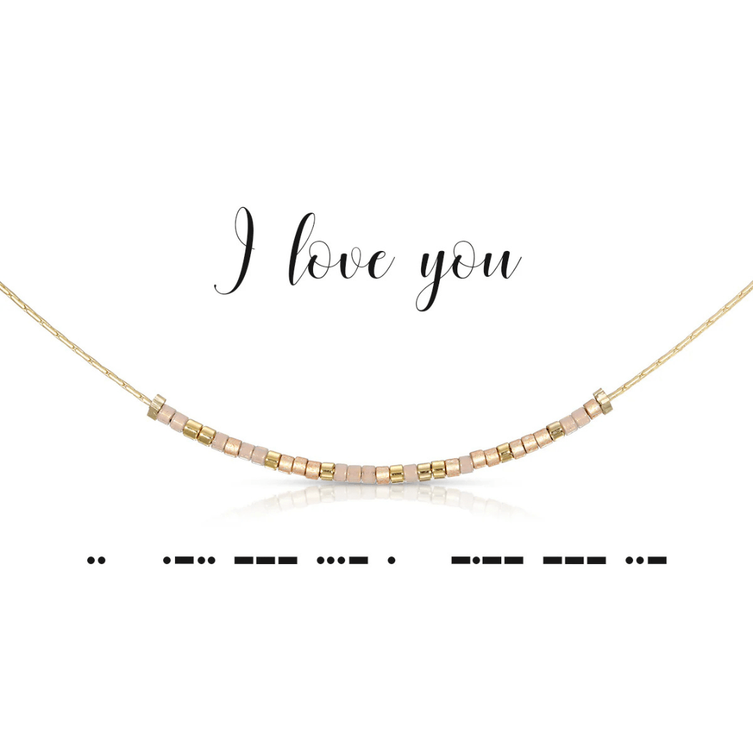 Dot & Dash Morse Code Necklace - I Love You - Dot & Dash Designs