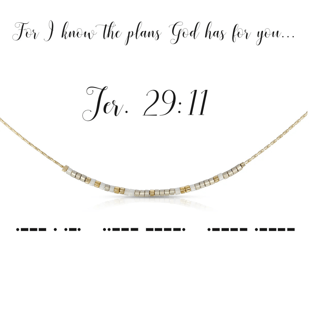 Dot & Dash Morse Code Necklace - Jeremiah 29:11 - Dot & Dash Designs