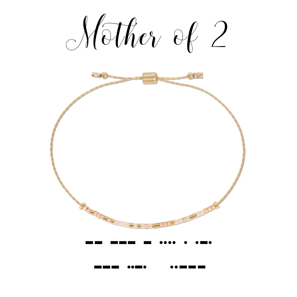 Dot & Dash Morse Code Necklace - Mother of Two - Dot & Dash Designs