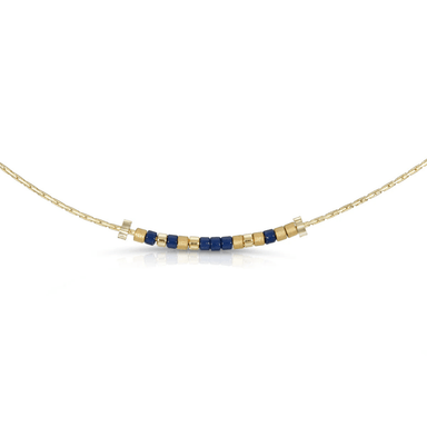 Dot & Dash Morse Code Necklace - Navy - Dot & Dash Designs