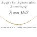 Dot & Dash Morse Code Necklace - Romans 12:12 - Dot & Dash Designs