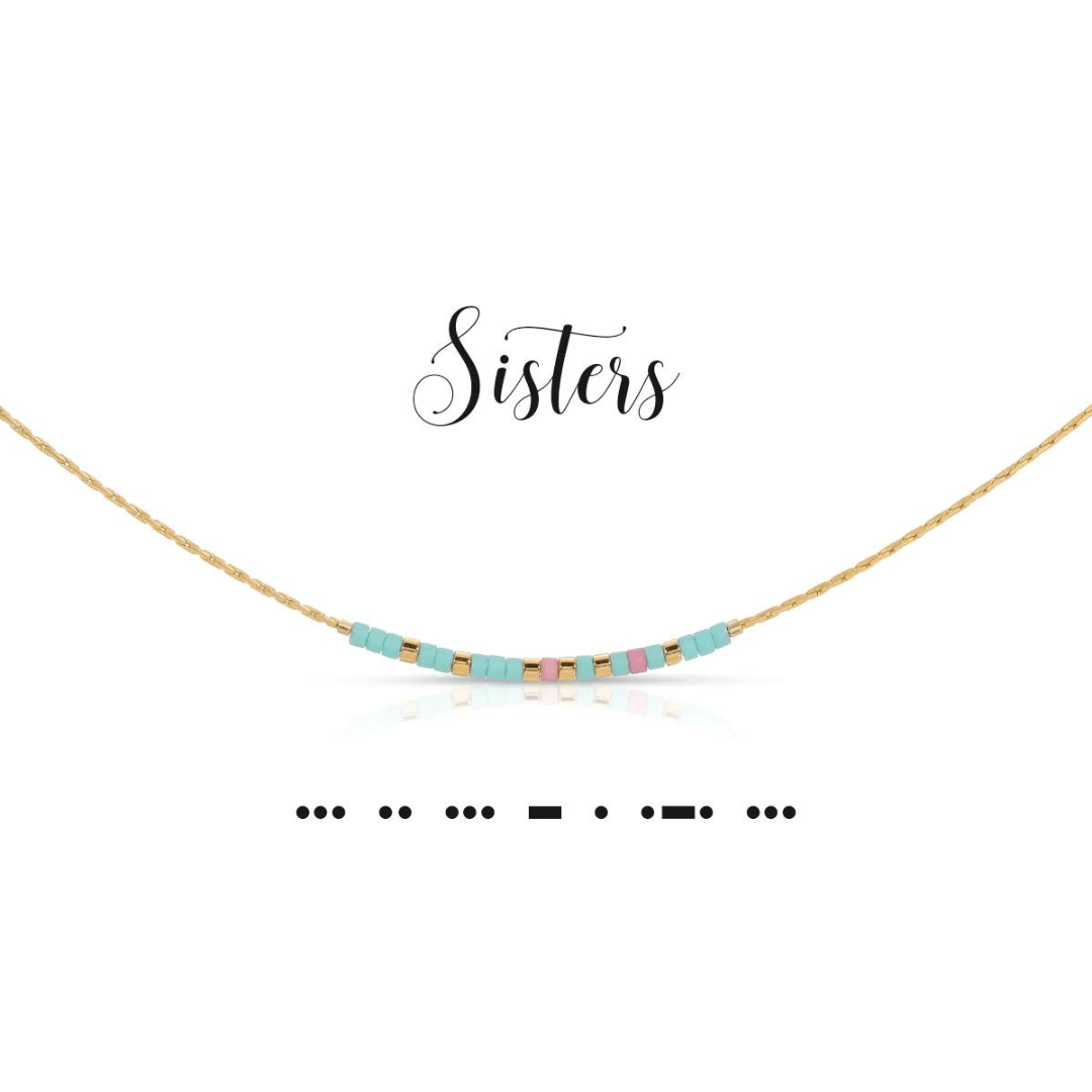 Dot & Dash Morse Code Necklace - Sisters - Dot & Dash Designs