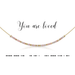 Dot & Dash Morse Code Necklace - You are Loved - Dot & Dash Designs