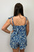 Elan Flowy Spaghetti Tank - Blue Coralina - Elan