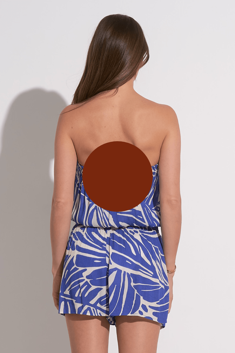 Elan Strapless Tropical Romper - Elan