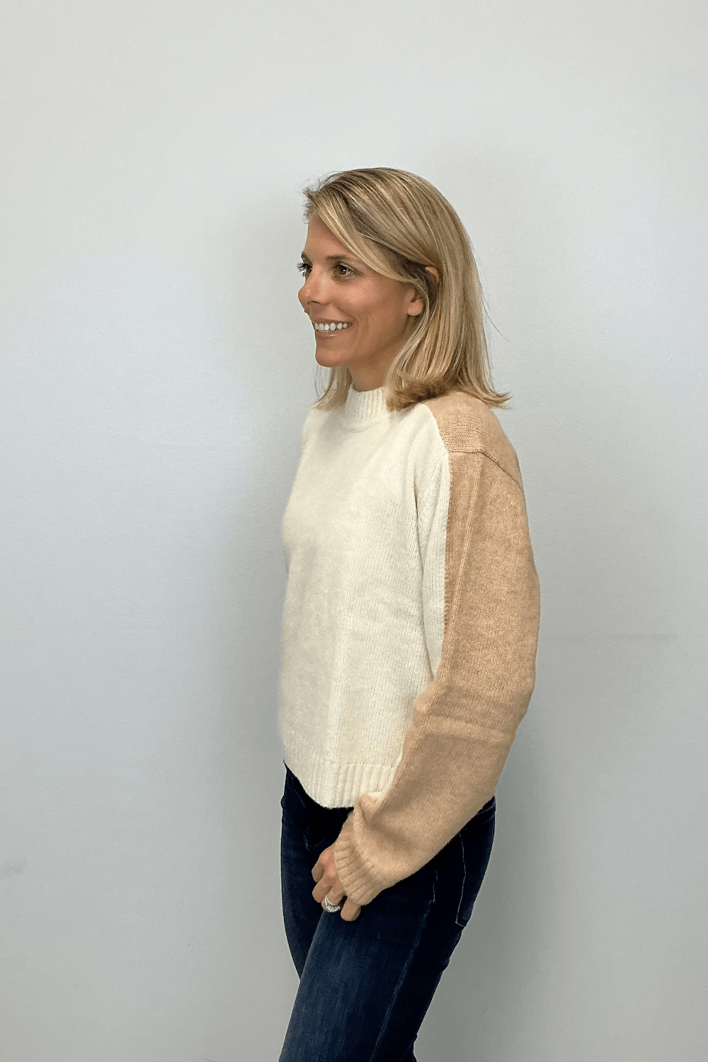 Elan Two - Toned Sweater - Tan/Natural - Elan