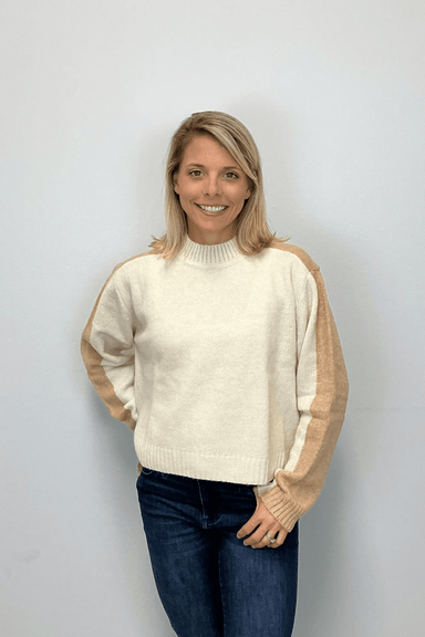 Elan Two - Toned Sweater - Tan/Natural - Elan