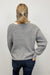 Elan V - Neck Mock Layer Sweater - Grey/White - Elan
