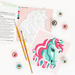 Elle Crée Kid's Mini Paint - by - Number Kit - Carousel Unicorn - Elle Cree (She Creates)