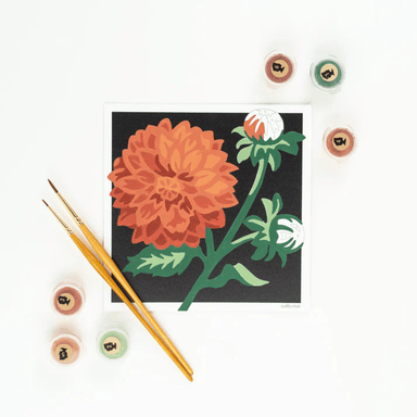 Elle Crée Mini Paint By Numbers Kit - Dahlias - Elle Cree (She Creates)