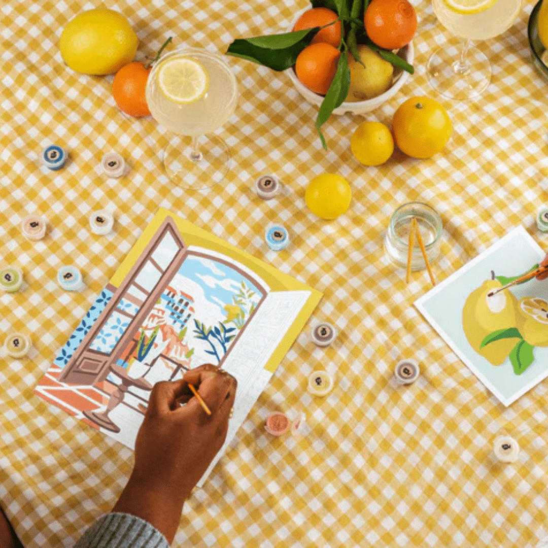 Elle Crée Paint - by - Number Kit - Coastal Catnap - Elle Cree (She Creates)