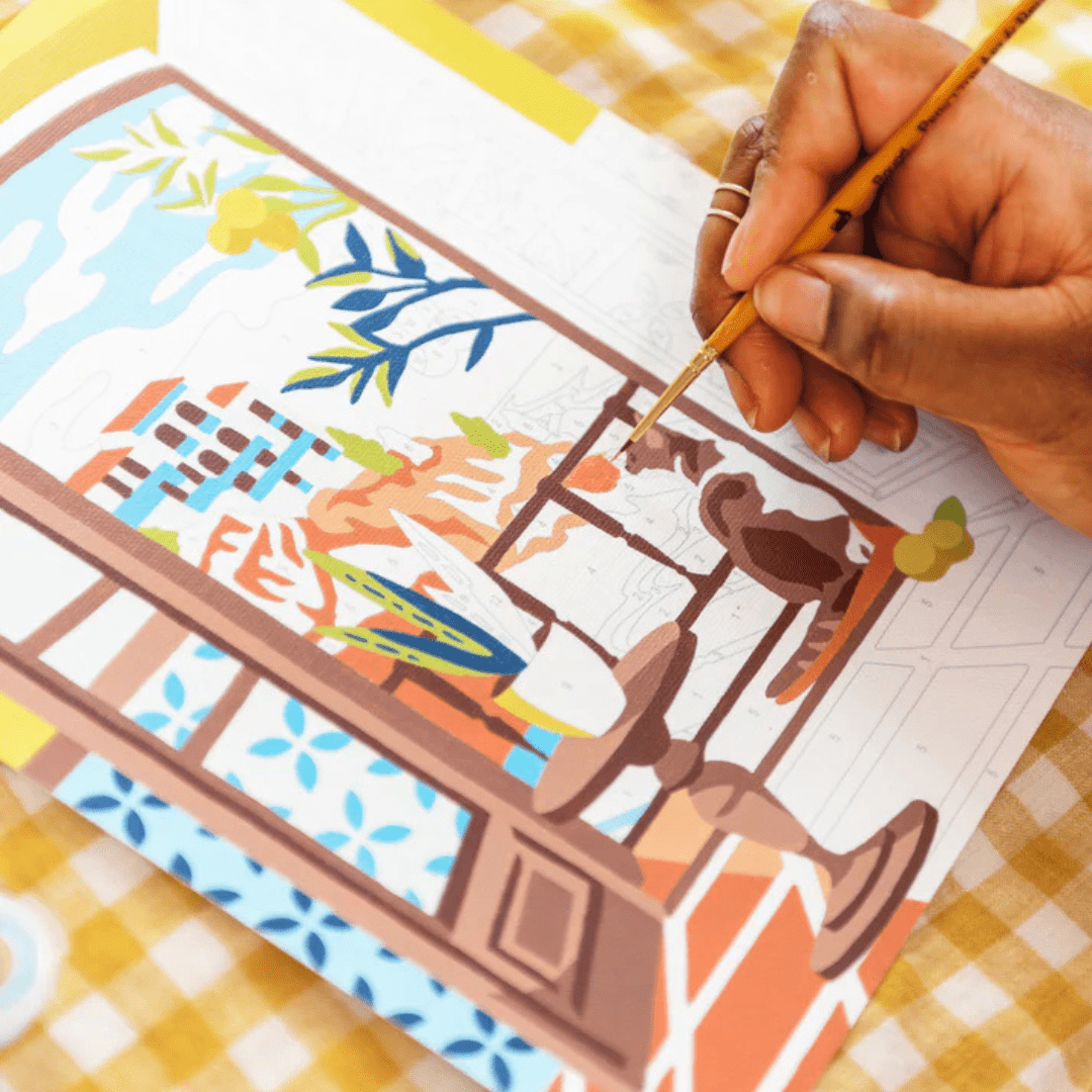 Elle Crée Paint - by - Number Kit - Coastal Catnap - Elle Cree (She Creates)