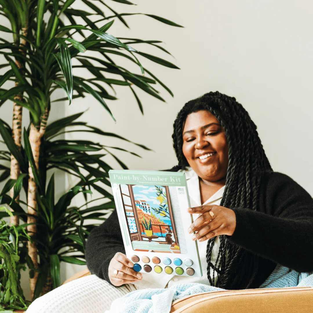 Elle Crée Paint - by - Number Kit - Coastal Catnap - Elle Cree (She Creates)