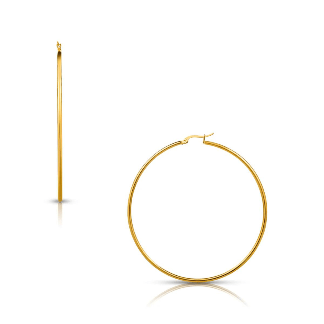 Ellie Vail Laurette Medium Hoop Earrings - Gold - Ellie Vail