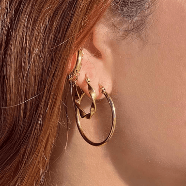 Ellie Vail Laurette Medium Hoop Earrings - Gold - Ellie Vail