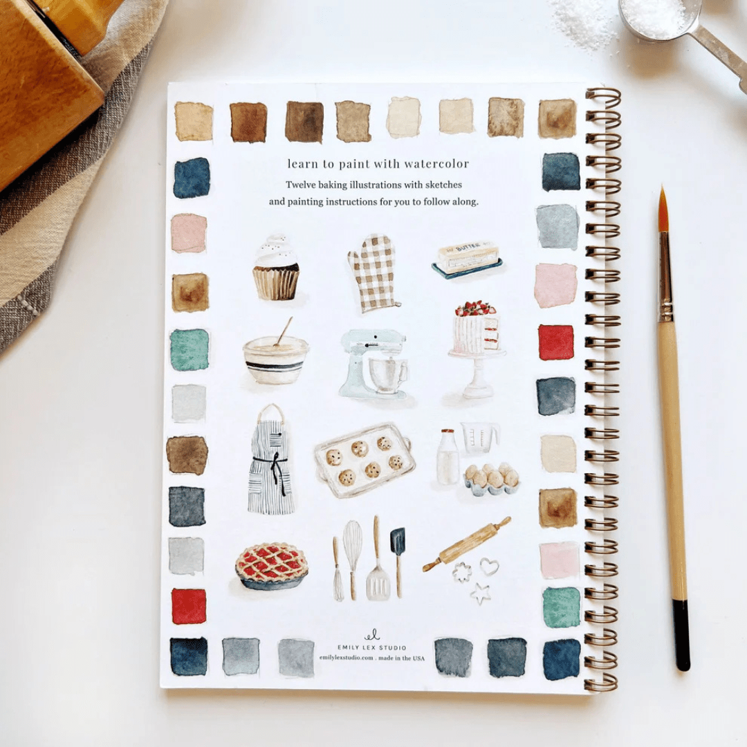Emily Lex Studio Baking Watercolor Workbook + Paint - emily lex studio